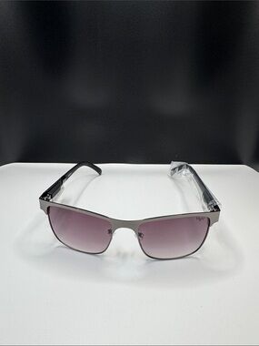 Men's Gray Frame Sunglasses with Gradient Purple Lenses (4-2) UV 400